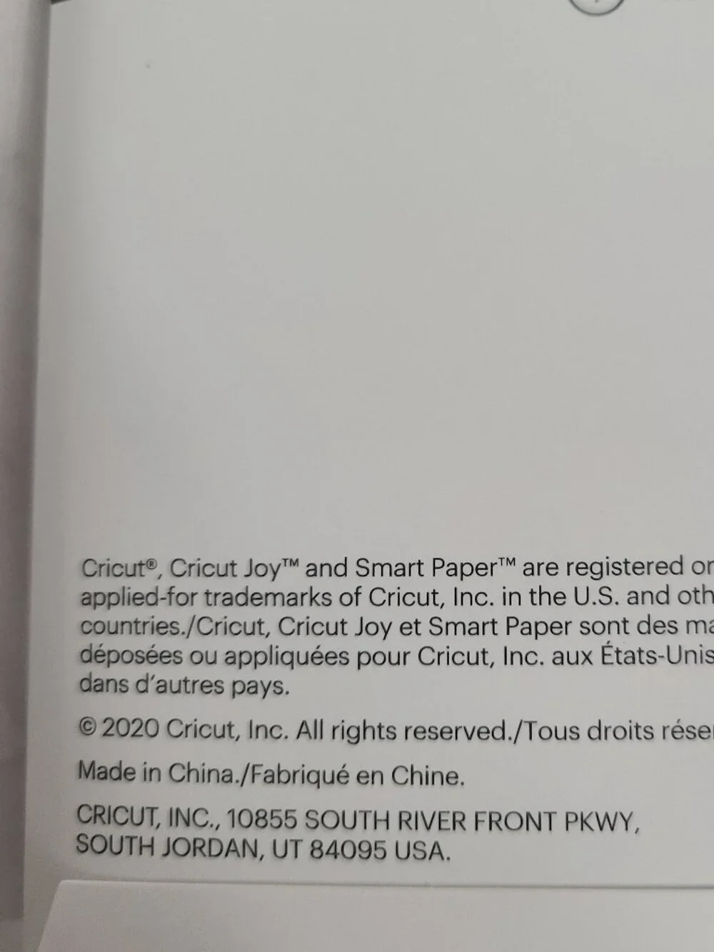 Cricut Joy Smart Paper Sticker Cardstock White and Black - 2